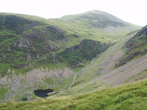 14_18-1.jpg - View back to Hindscarth. Now out of the cloud. Reservoir at the bottom - presumably to power Scope End Quarry.